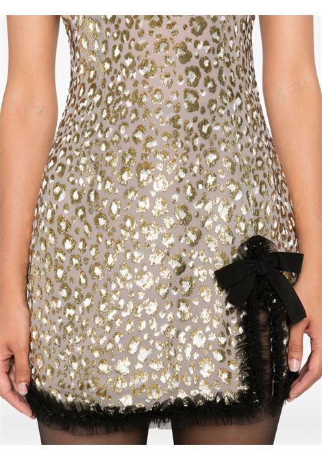 Gold-tone sequin-embellished dress Alessandra Rich - women ALESSANDRA RICH | FABX4153F45871615